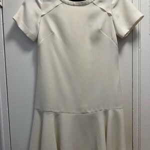 Banana Republic Cream Short Sleeve Mini Dress